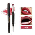 12 color Double ended lipstick lip liner Matte lip stick 2 in 1 multifunctional lipstick pvc waterproof Lip stick pen